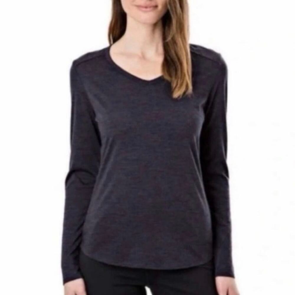 SEG'MENTS Women's XL Pure Merino Wool Base Layer Long Sleeve Top Plum Purple
